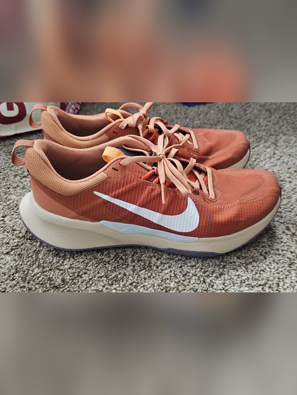 Nike Juniper Trail Burnt Sunrise Nature Running Shoes Size 9.5